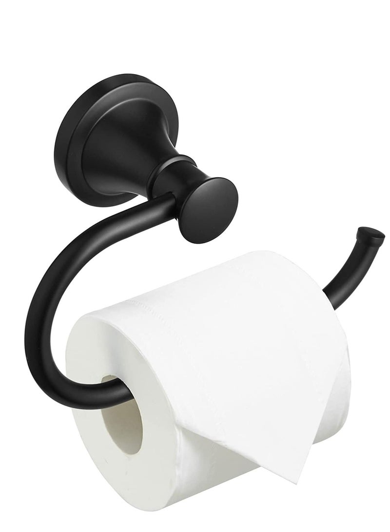 Matte Black Toilet Tissue Paper Holder Bathroom Accessories roll Hanger, Wall Mounted, Rustproof
